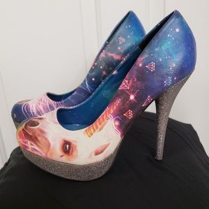 Iron Fist Crying Glitter Unicorn Heels Size 11